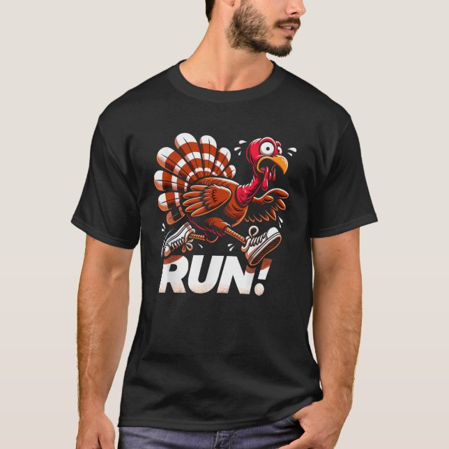 Camiseta Turquía Trot Gear Funny Thankding Costume Runnin (Anverso)
