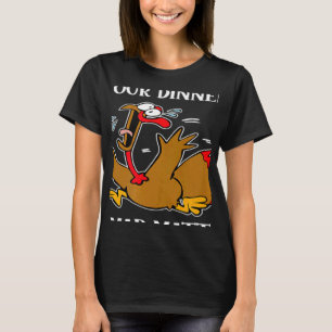 Camiseta Turquía tu cena deja de asustar a los pavos Thanks