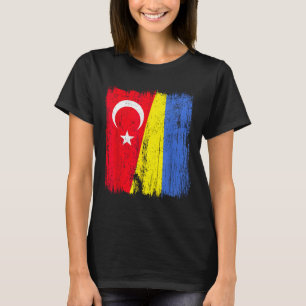 Camiseta Turquía Ucrania Media Bandera Herencia Turca Ucran