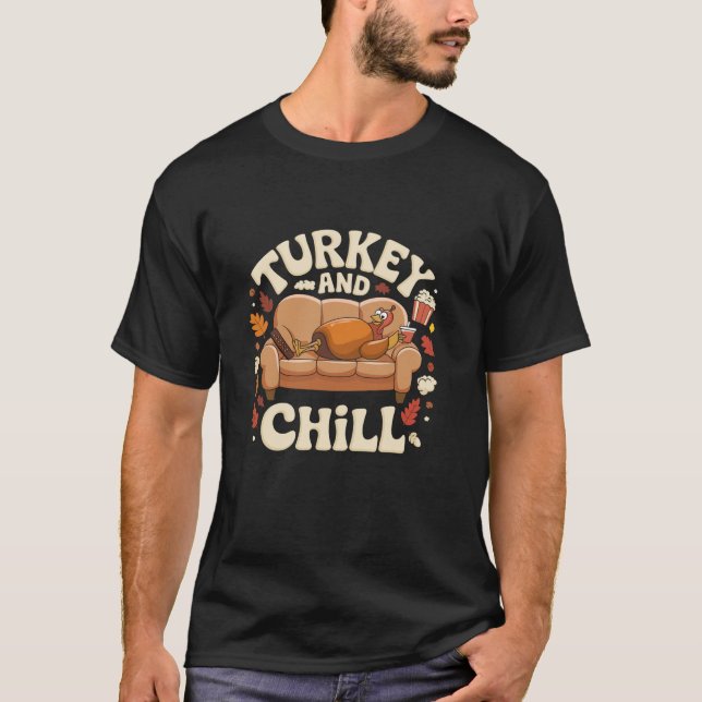 Camiseta Turquía Y Chill Graciosas Mujeres De Acción De Gra (Anverso)