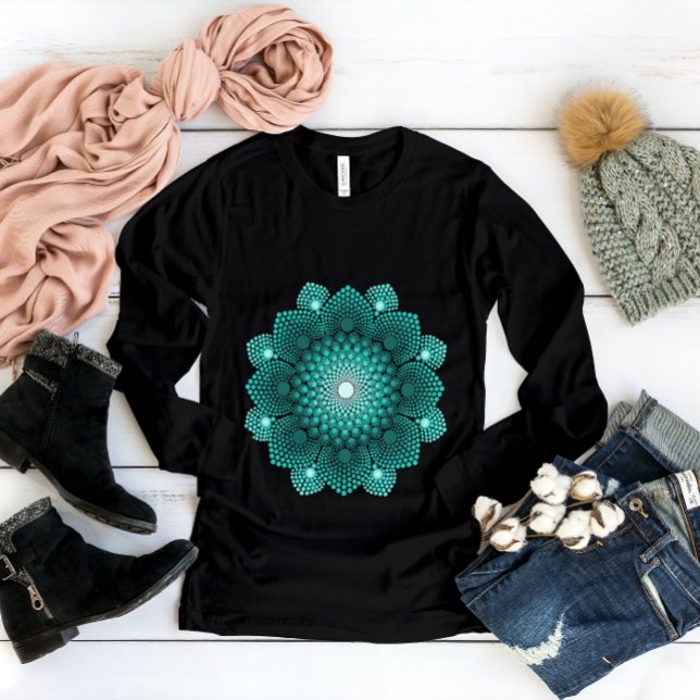 Camiseta Turquoise Dot Mandala (Subido por el creador)
