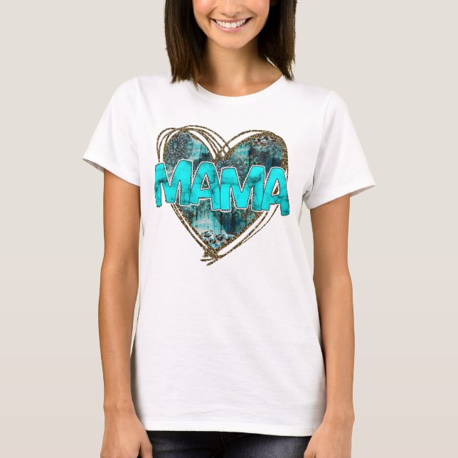 Camiseta Turquoise Gem Stone Regalo mamá (Anverso)
