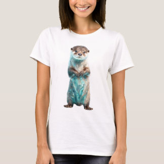 Camiseta Turquoise Glow Galaxy Otter Women