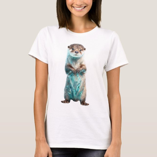 Camiseta Turquoise Glow Galaxy Otter Women (Anverso)