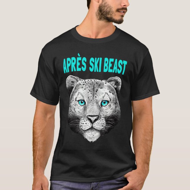 Camiseta Turquoise Style Apres Ski Snow Leopard (Anverso)
