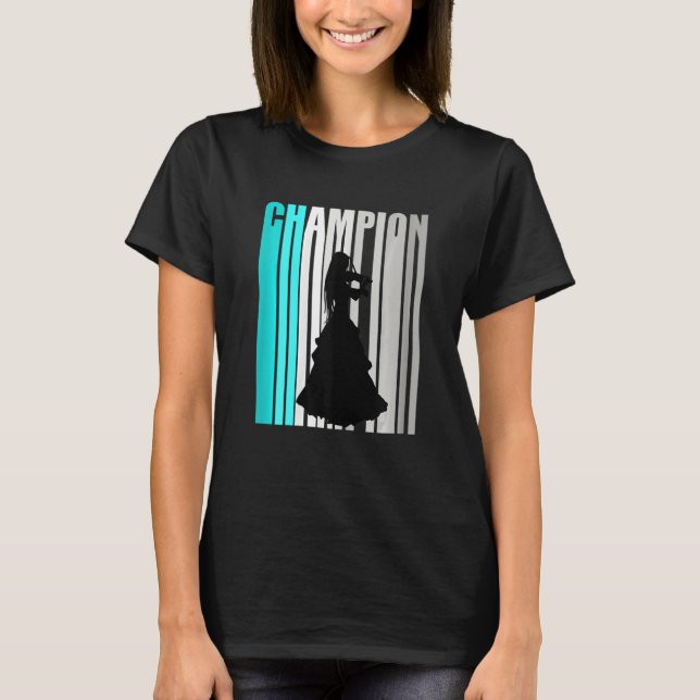 Camiseta Turquoise Violin Champion Retro Design Orchestra V (Anverso)