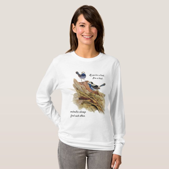 Camiseta Turquoisine Superb Warbler, Soulmates (Anverso completo)
