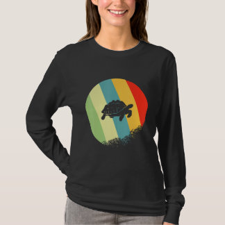 Camiseta Turtle Animal Round With Retro Colors