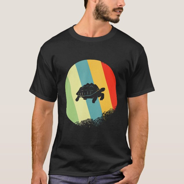 Camiseta Turtle Animal Round With Retro Colors (Anverso)