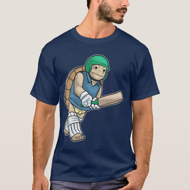 Camiseta Turtle Cricket Cricket bat Sports (Anverso)