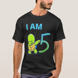 Camiseta Turtle Dabbing Cumpleaños de 5 años