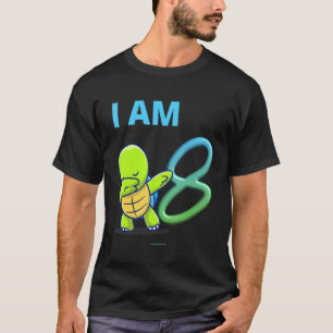 Camiseta Turtle Dabbing Cumpleaños de 8 años