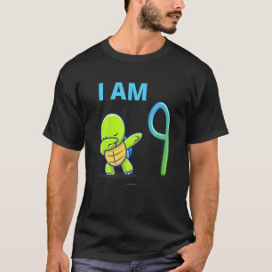 Camiseta Turtle Dabbing Cumpleaños De 9 Años