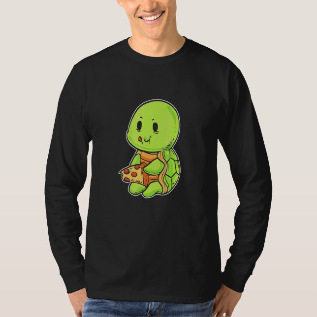 Camiseta Turtle Eats Pizza Foodie (Anverso)
