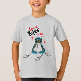 Camiseta Turtle Love Bites T-Shirt Valentines Regalos T-Shi