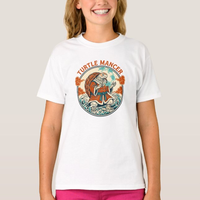 Camiseta Turtle Mancer Mystic Ocean Waves Japanese Art (Anverso)