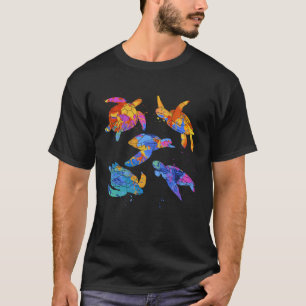 Camiseta Turtle Ocean Animal gráfico Blue Water Turtle
