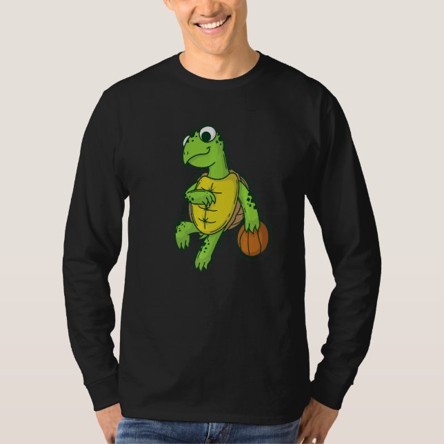 Camiseta Turtle plays and loves Basketball (Anverso)