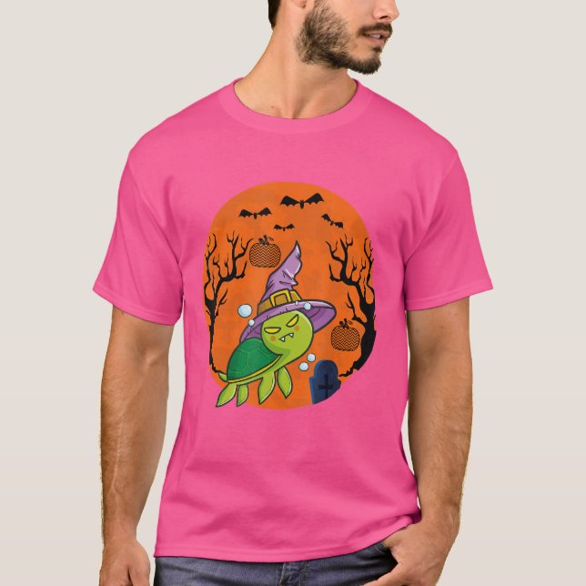 Camiseta Turtle Pupmkin Halloween con tortuga lunar (Anverso)