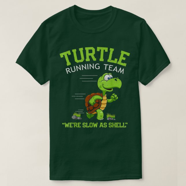 Camiseta Turtle Running Team dice sarcástico (Diseño del anverso)
