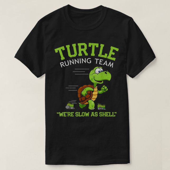 Camiseta Turtle Running Team dice sarcástico (Diseño del anverso)