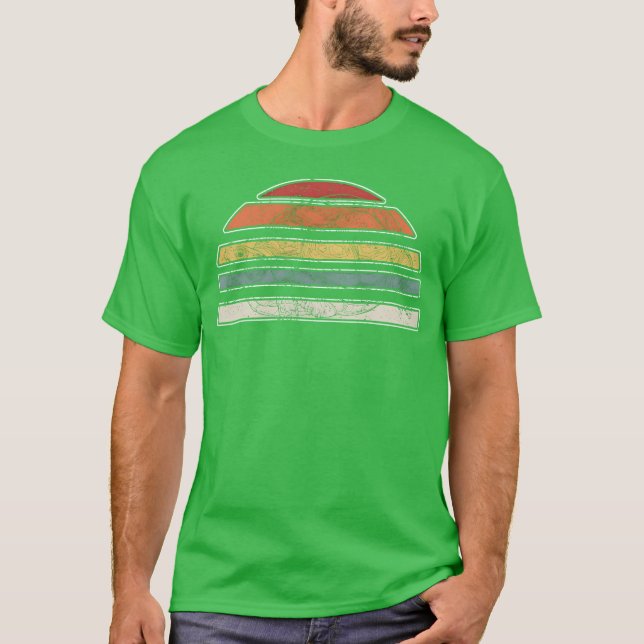 Camiseta Turtle Sunset 70s Animal friend (Anverso)