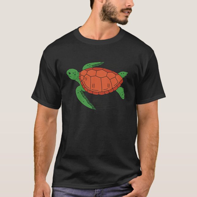 Camiseta turtle swimming (Anverso)