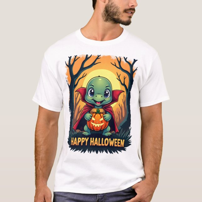 Camiseta Turtle Tortoise Boo Vampire Trick Or Treat Hallowe (Anverso)