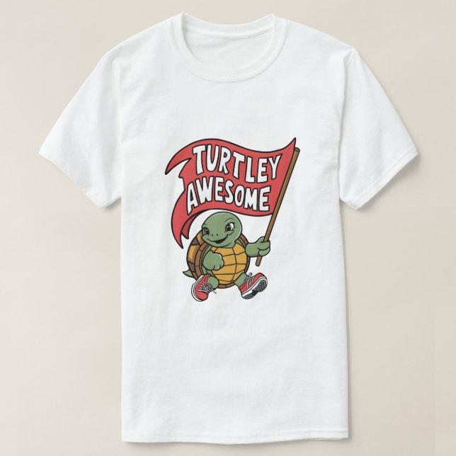 Camiseta Turtley asombrosa tortuga de bandera (Diseño del anverso)