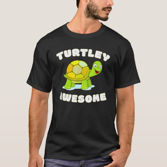 Camiseta Turtley Awesome Turtle Pun Great Turtters (Anverso)