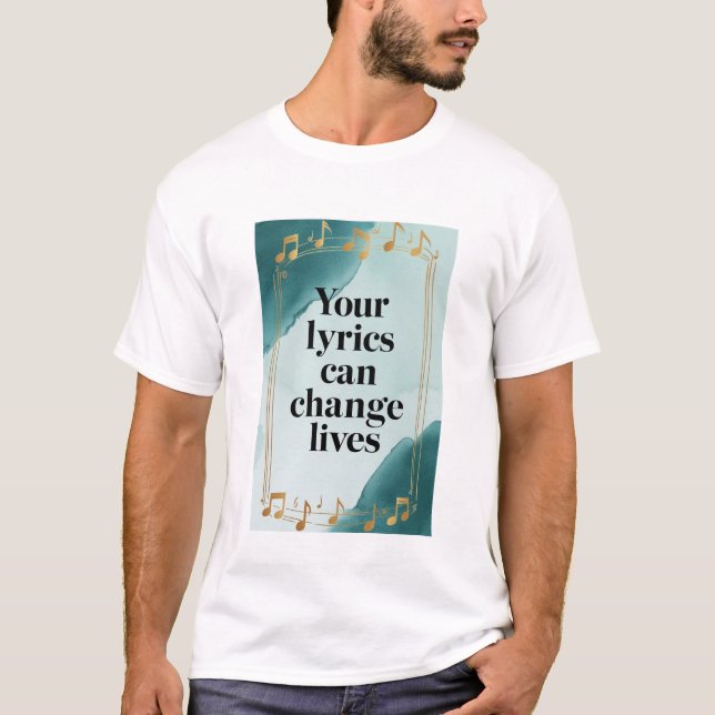 Camiseta Tus letras pueden cambiar vidas, opción 2 (Anverso)