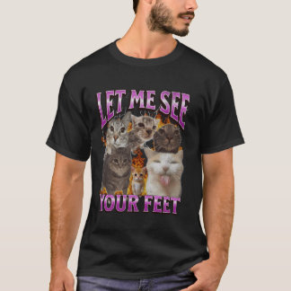 Camiseta Tus Pies Gato Divertido Meme Bootleg Gráfico