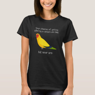 Camiseta Tus posibilidades de morir por un ave de ropa
