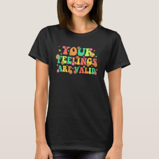 Camiseta Tus Sentimientos Son Válidos Lindo Retro Salud Men
