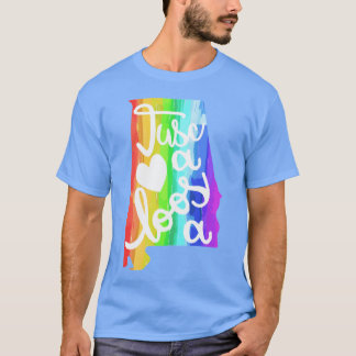 Camiseta Tuscaloosa Alabama Mapa Arcoíris