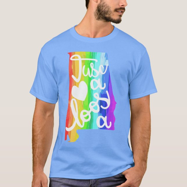 Camiseta Tuscaloosa Alabama Mapa Arcoíris (Anverso)