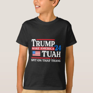 Camiseta Tush 24 Funny Bandera De Trump 2024 Maga Escupe So