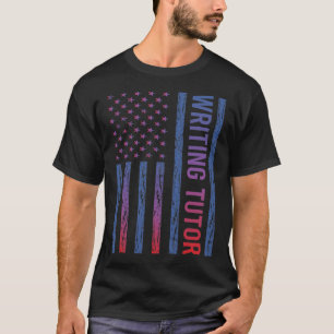 Camiseta Tutor de escritura de bandera de Estados Unidos