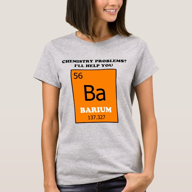Camiseta Tutor de Química Castigo de Bario (Anverso)