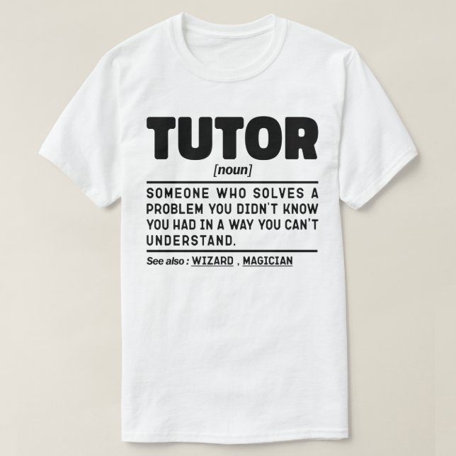 Camiseta Tutor Noun Definition Enseña a los amantes de dive (Diseño del anverso)