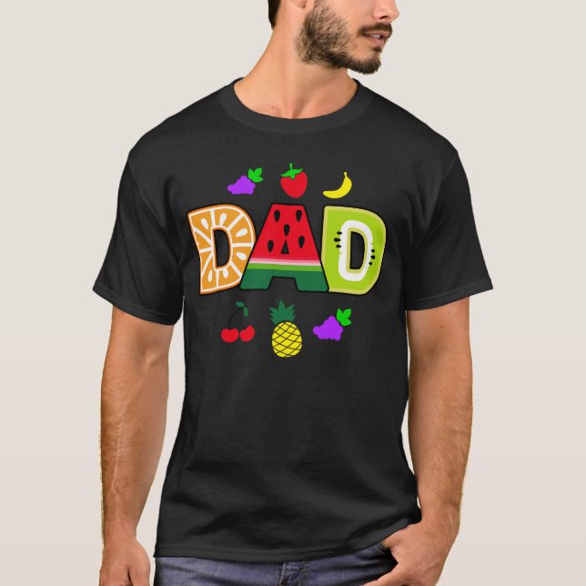 Camiseta Tutti frutti papá del Chica de cumpleaños (Anverso)