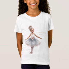 Camiseta Tutu Cute Elegant Ballerina Watercolor Cumpleaños