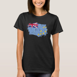 Camiseta Tuvalu Flag Grunge Country Flag