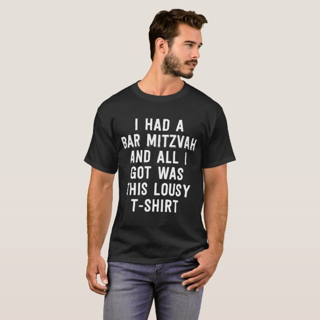 Camiseta Tuve Un Bar Mitzvah Tee (Anverso completo)