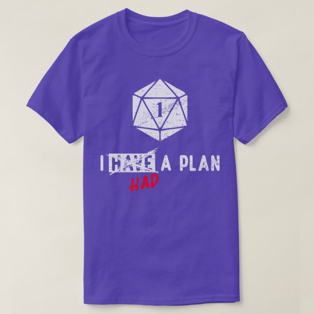 Camiseta Tuve un plan de falla crítica RPG Natural (Diseño del anverso)