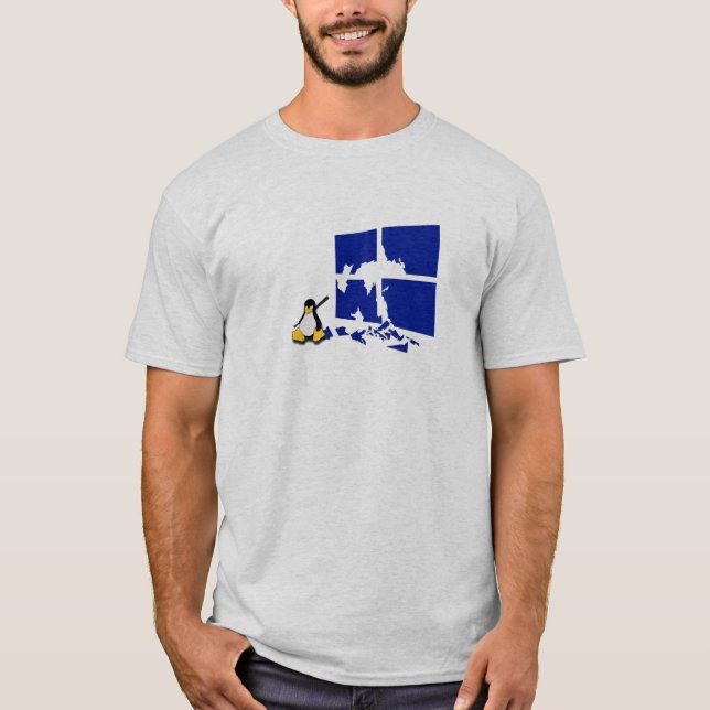 Camiseta Tux el pingüino de Linux se vuelve medieval (Anverso)