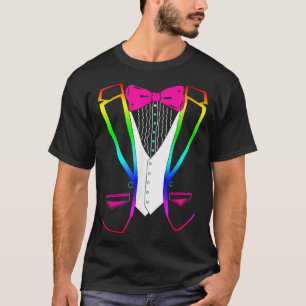 Camiseta Tux Fiesta de disfraces de tuxedo LGBT