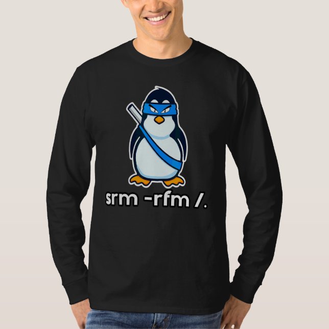 Camiseta Tux Linux Pingüino Programador Informático Html (Anverso)