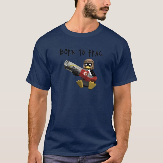 Camiseta Tux - llevado al frag (Anverso)