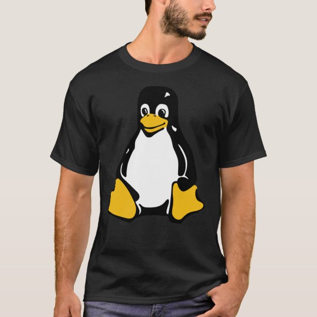 Camiseta Tux Mascot T-Shirt Pingüin Linux Logo Classic T-Sh (Anverso)